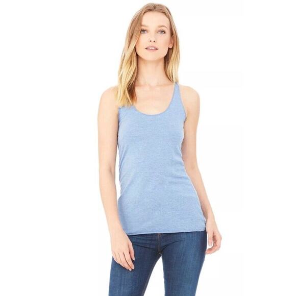 NEW Bella Ladies' Baby Blue Racerback‎ XL Tank Top M-8430 - Picture 1 of 3